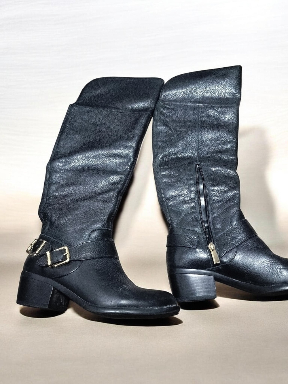 Classic Black Leather Vince Camuto Boots